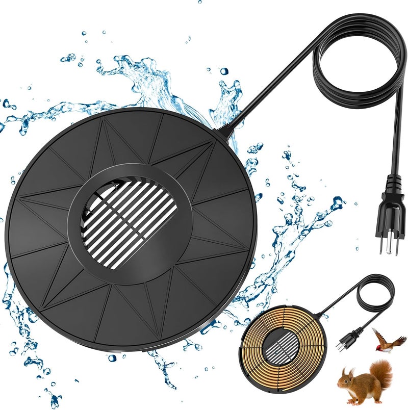 Loyala Bird Bath Heater, 70W Submersible Pond Deicer Bird Bath Deicer Birdbath Water Heater Thermostatic Control Power Saving for Outdoors in Winter (Single ice Melter) - Image 1